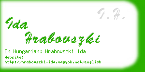 ida hrabovszki business card